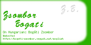 zsombor bogati business card
